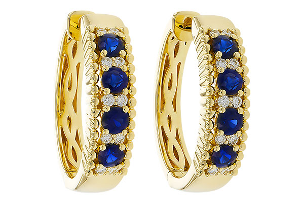 F274-90066: EARRINGS .56 TW SAPP .68 TGW