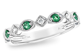 G184-89175: LDS WED RG .15 EMERALD .21 TGW