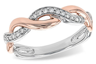 G185-75466: LDS DIA WED RG .10 TW (ROSE & WG)