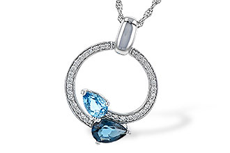 G190-33675: NECK 1.22 BLUE TOPAZ 1.40 TGW