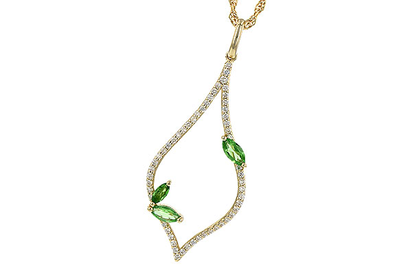 G190-33712: NECK .35 GREEN GARNET .55 TGW