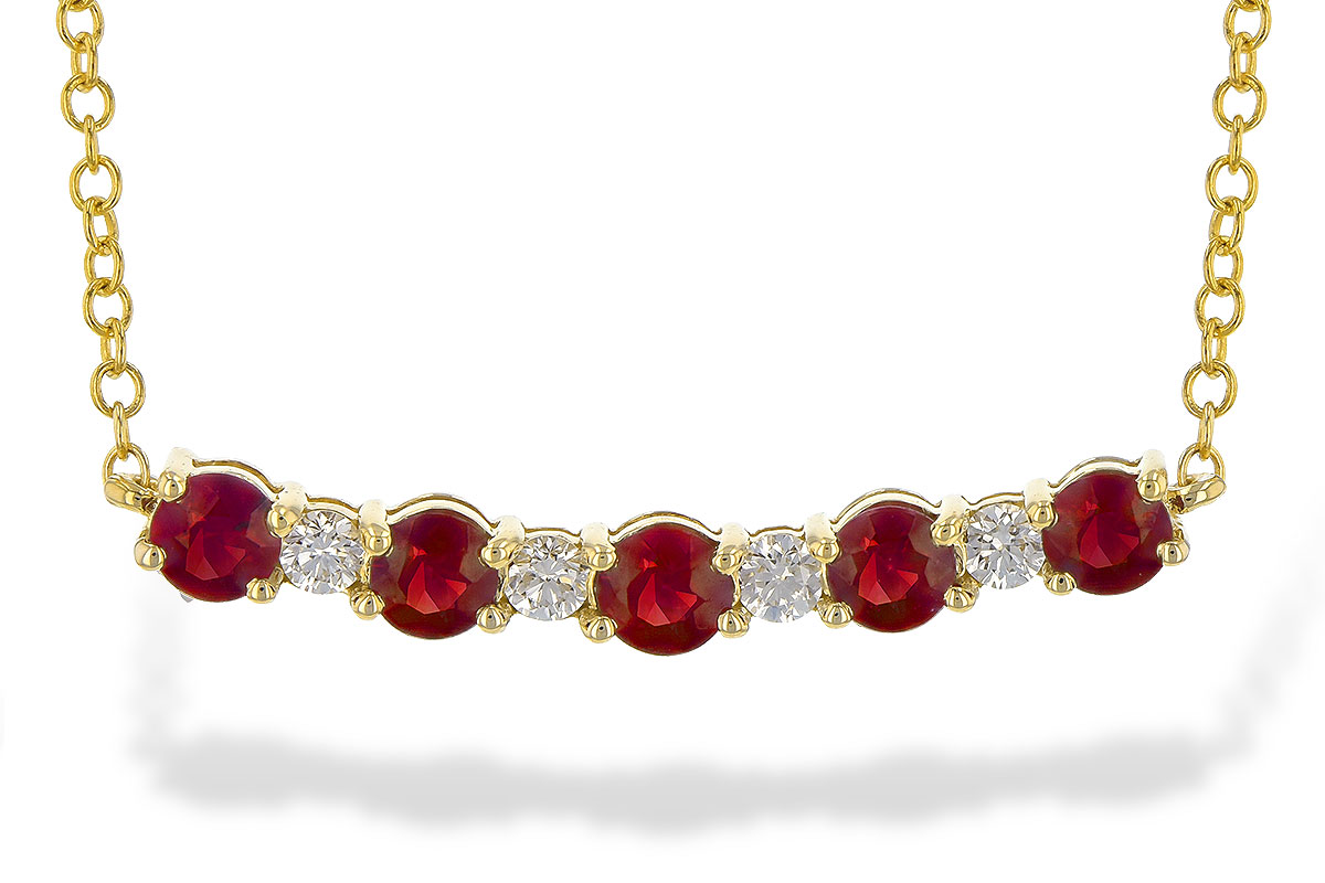 G190-35457: NECK .58 TW RUBY .70 TGW