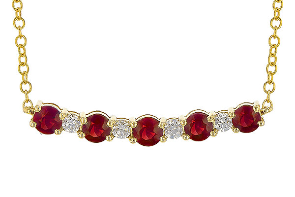 G190-35457: NECK .58 TW RUBY .70 TGW