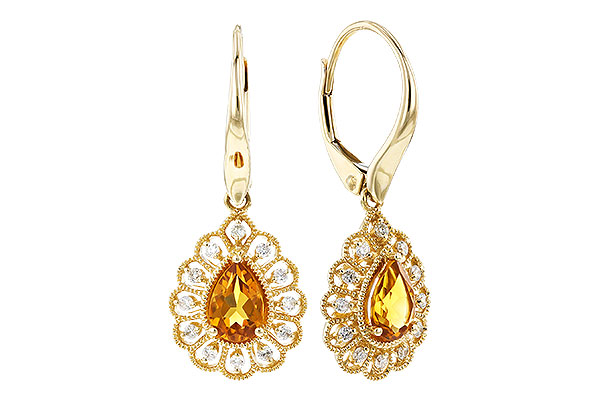 G273-93712: EARR .74 TW CITRINE .90 TGW