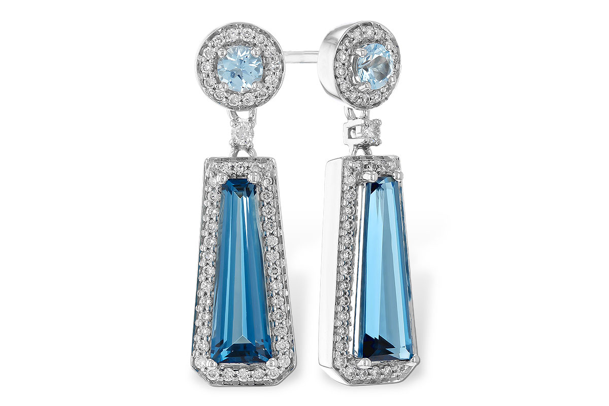 G273-94603: EARR 2.28 TW BLUE TOPAZ 2.54 TGW