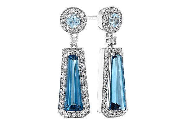 G273-94603: EARR 2.28 TW BLUE TOPAZ 2.54 TGW