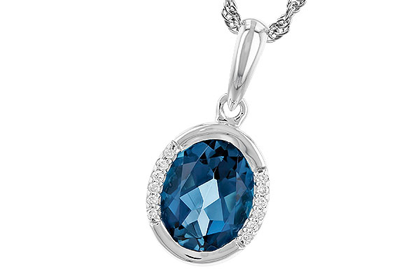 G273-94612: NECK 1.90 TW LONDON BLUE TOPAZ 1.93 TGW (9x7 LBT)