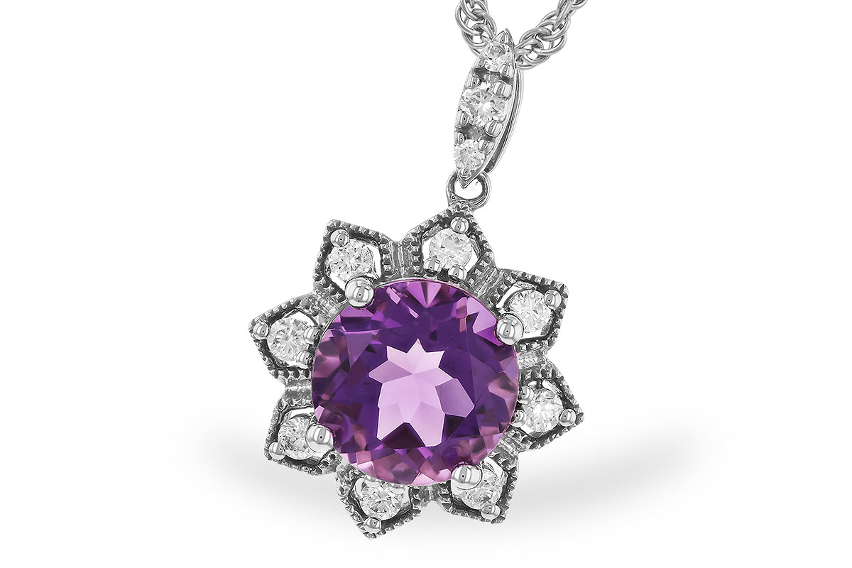 G273-95539: NECK 1.70 AMETHYST 1.87 TGW (8MM RD)