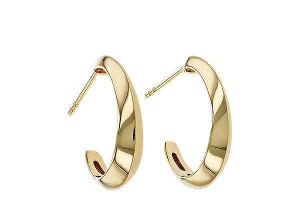 G274-83675: GOLD EARRINGS (19MM)