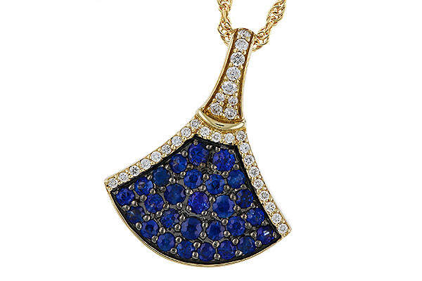 G274-85539: NECKLACE .71 TW SAPPHIRE .85 TGW