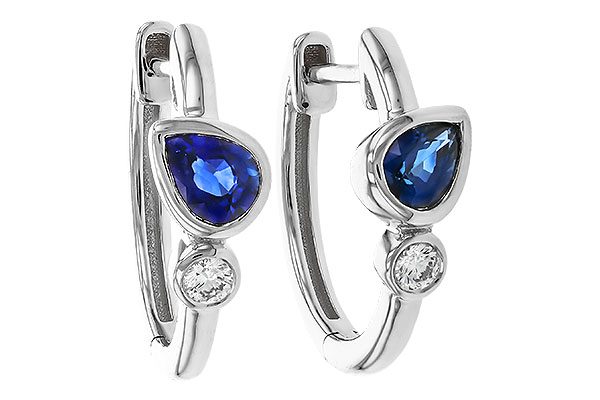 G274-86448: EARRINGS .51 SAPPHIRE .57 TGW
