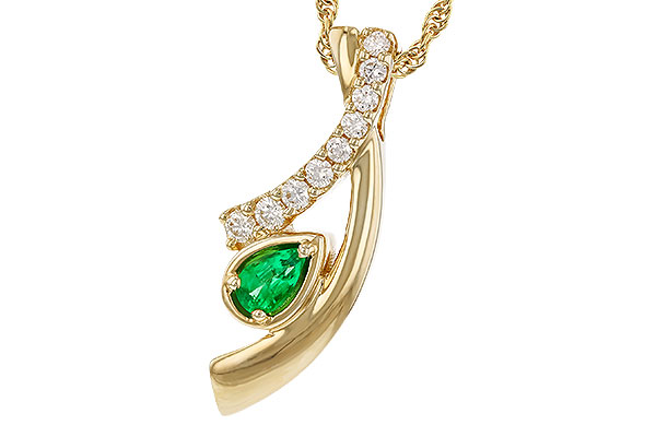 G274-87284: NECKLACE .17 EMERALD .34 TGW (5x3 EMER)
