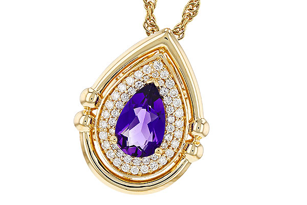 G275-72775: NECKLACE .70 AMETHYST .86 TGW (8x5MM AMY)