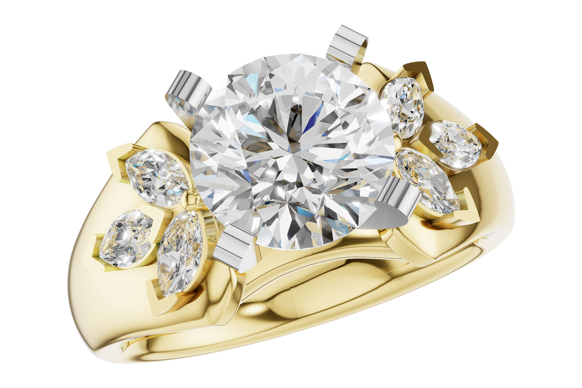 G275-73657: LDS SEMI DIA RG .38 TW MARQUISE DIAS