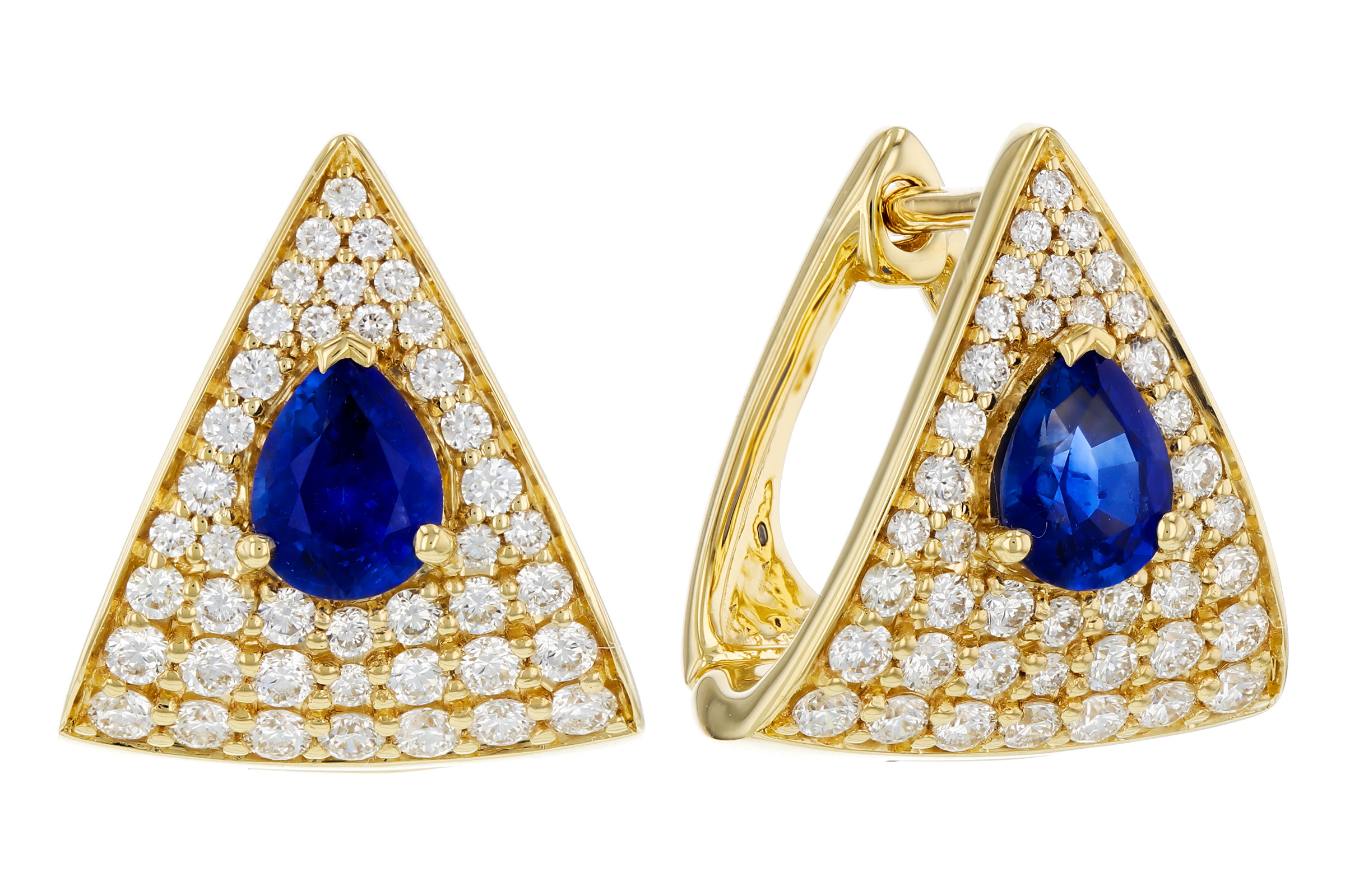 G275-74612: EARRINGS .65 TW SAPPHIRE 1.20 TGW (5x4MM SA)