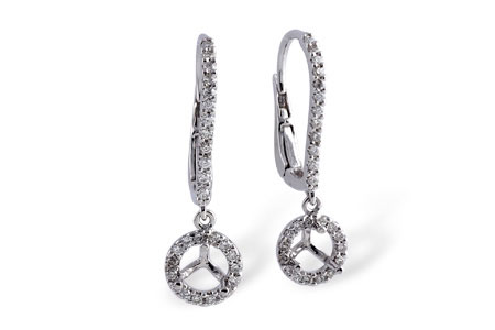 H183-08248: SEMI DIA EARR .20 TW (HOLDS .25 EACH)