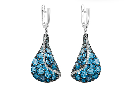 H187-59112: EARR 6.86 BLUE TOPAZ 7.05 TGW