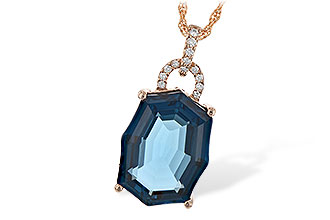 H189-44630: NECK 11.75 LONDON BLUE TOPAZ 11.85 TGW