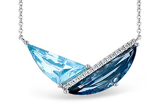 H273-02784: NECK 4.66 BLUE TOPAZ 4.75 TGW (18")