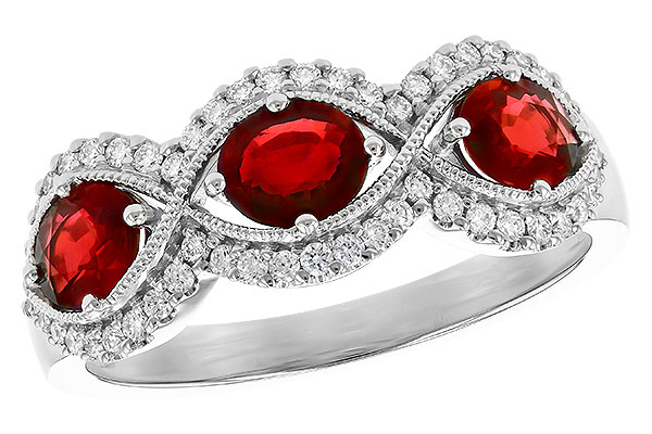 H273-03693: LDS WED RG 1.10 TW RUBY 1.35 TGW (6x4MM RUBY)