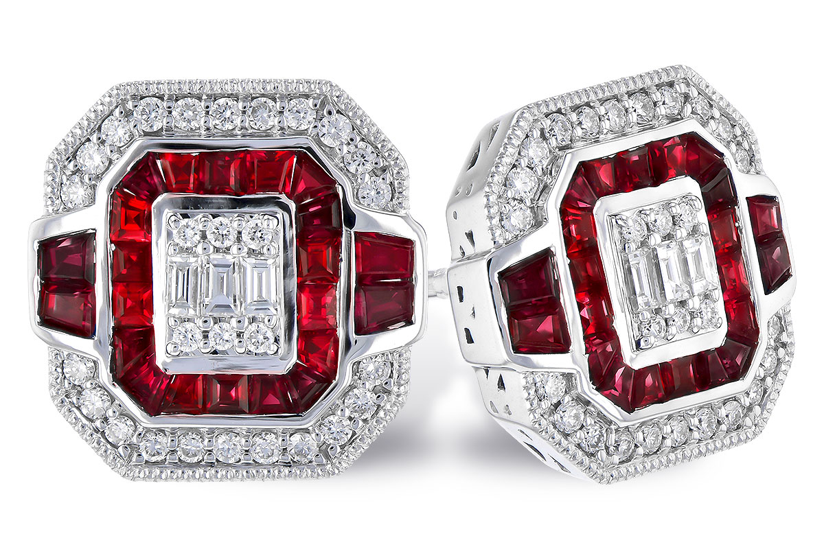 H273-06393: EARR .80 RUBY TW 1.05 TGW