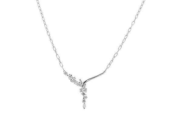 H273-97312: NECKLACE 1.22 TW FANCY CUT DIAMONDS (18")
