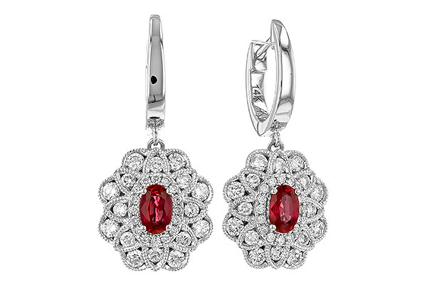 H273-98212: EARR .56 TW RUBY 1.30 TGW (5x3MM RUBY)