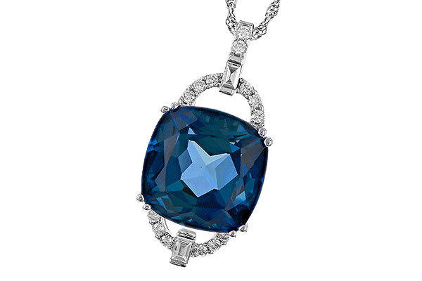 H274-82784: NECK 9.00 LONDON BLUE TOPAZ 9.20 TGW (12MM LBT)