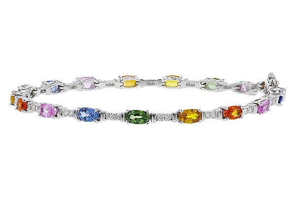H274-83712: BRACELET 4.76 MULTI-COLOR SAPPH 5.08 TGW (7")