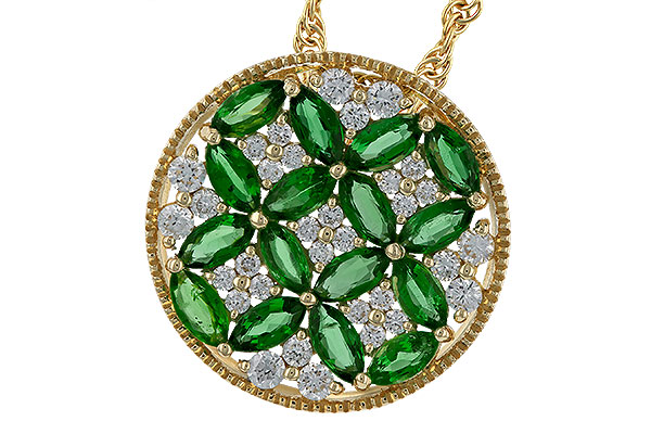 H274-83721: NECK 1.02 EMERALD TW 1.32 TGW