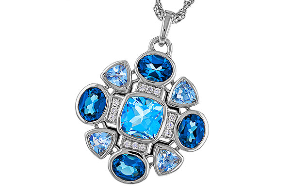 H274-84548: NECKLACE 3.19 TW BLUE TOPAZ 3.25 TGW