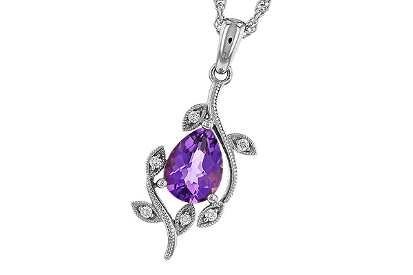 H274-84593: NECKLACE .88 AMETHYST .93 TGW (8x6MM AMY)