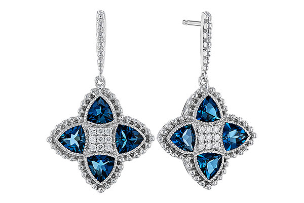 H274-86375: EARRINGS 1.73 LONDON BLUE TOPAZ 1.82 TGW