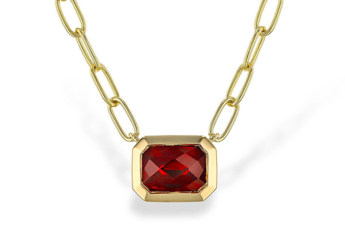 H274-87339: NECKLACE 1.45 GARNET (18")