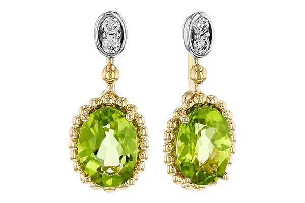 H274-89157: EARR 1.36 TW PERIDOT 1.42 TGW (7x5MM OV)