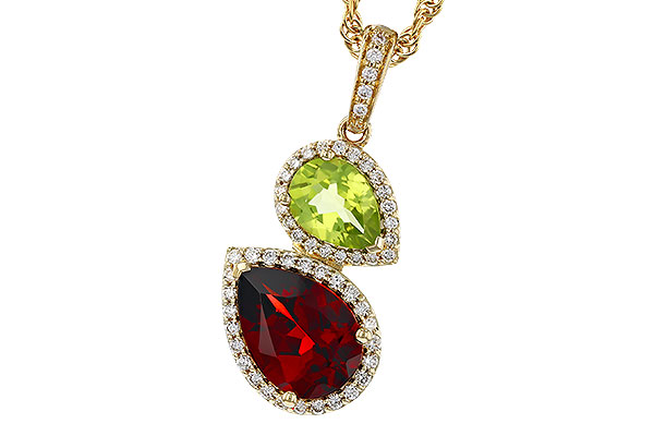 H274-90039: NECKLACE 2.74 SEMI-PREC (GAR,PER) 2.95 TGW
