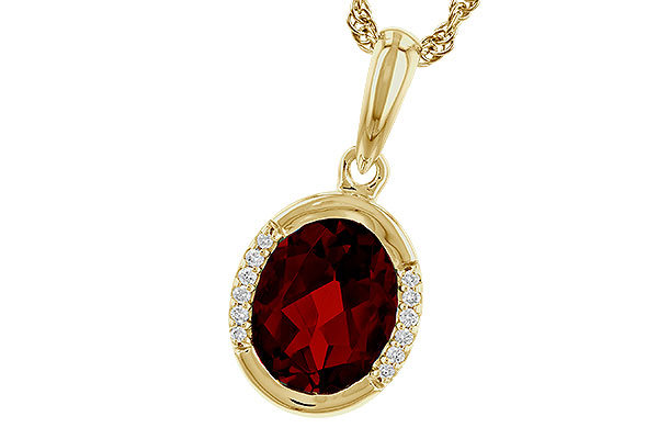 H275-73684: NECKLACE 2.02 TW GARNET 2.05 TGW (9x7 GAR)