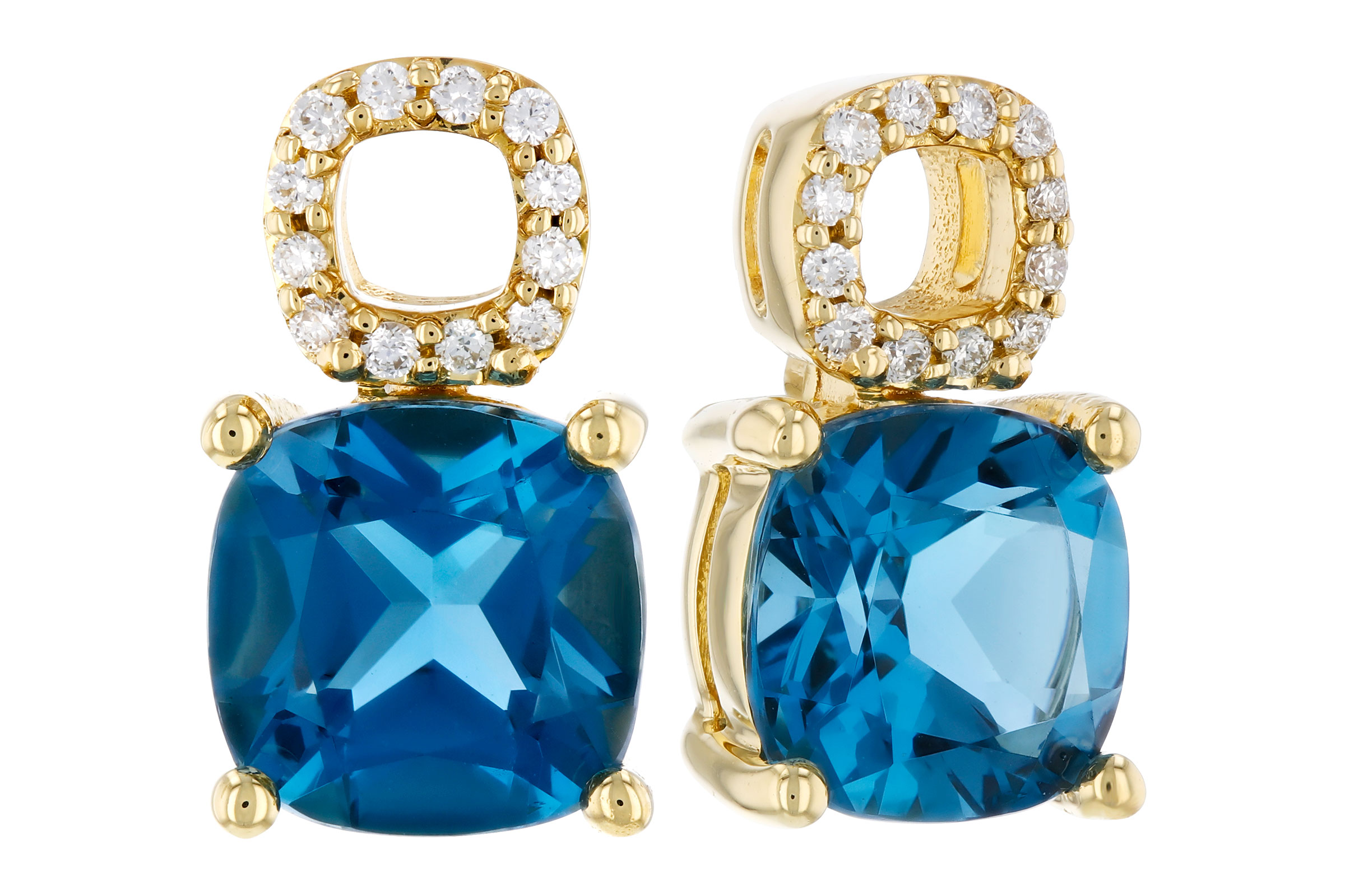 H275-74593: EARR 1.92 TW LONDON BLUE TOPAZ 1.98 TGW (6MM LBT)