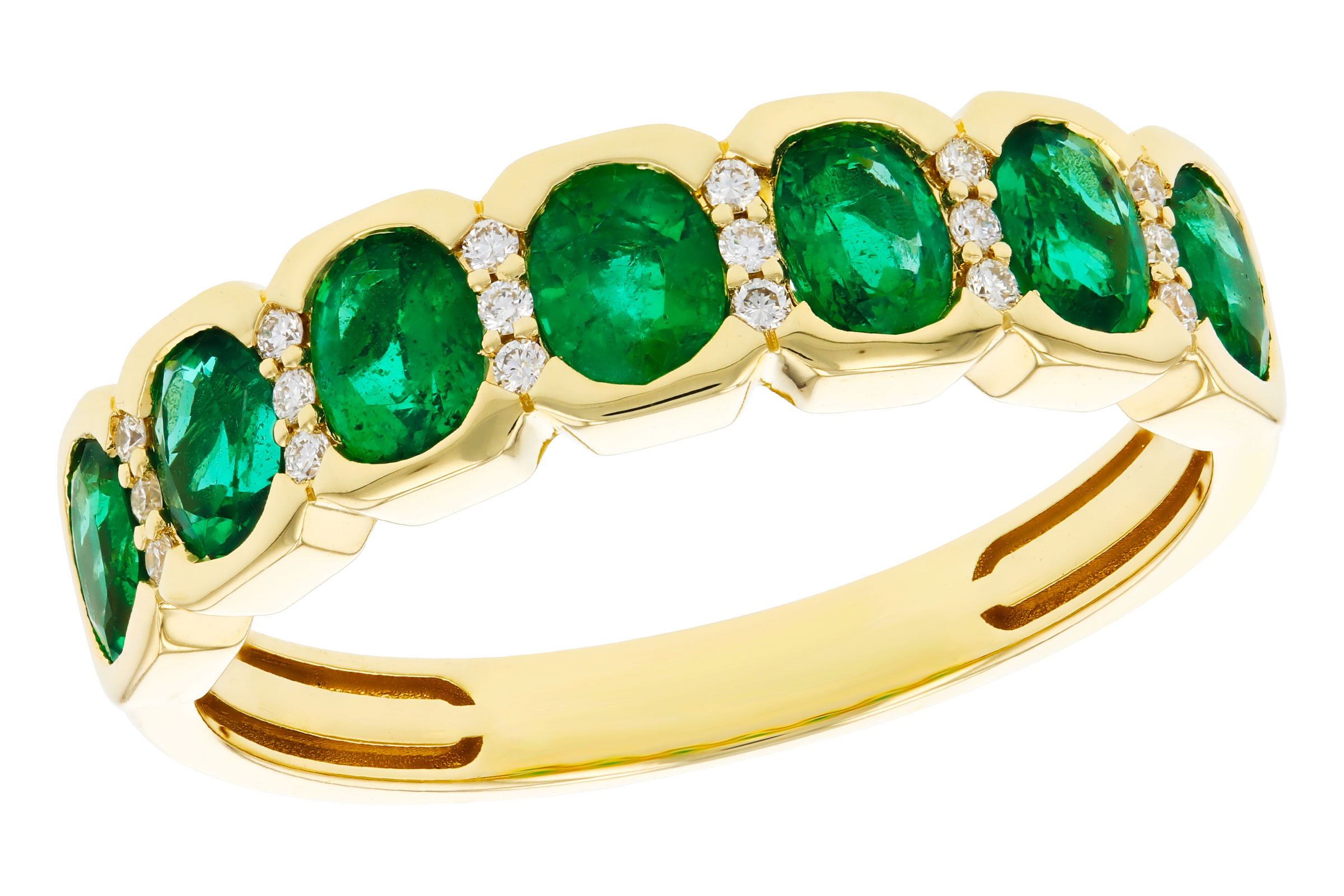 H275-74621: LDS WED RG 1.15 TW EMERALD 1.22 TGW