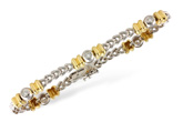K000-28230: BRACELET WG LINKS & YG BARS .45 TW