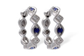 K001-18184: EARRINGS .20 SAPP .25 TGW