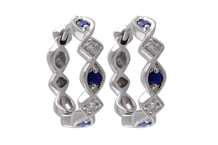 K001-18184: EARRINGS .20 SAPP .25 TGW