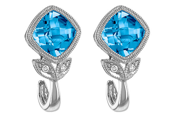 K187-60975: EARR 2.12 BLUE TOPAZ 2.14 TGW