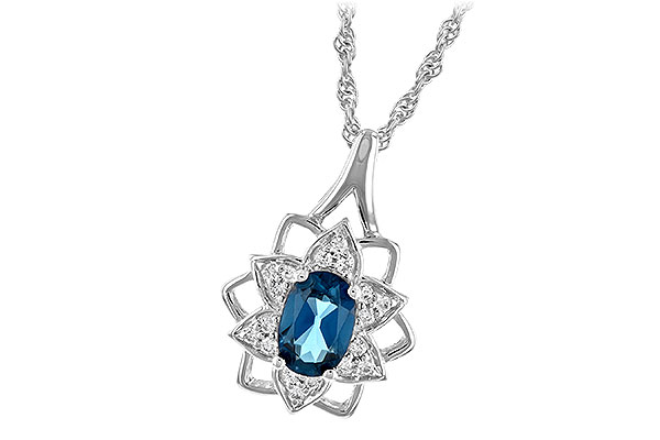 K189-42739: NECK .47 BLUE TOPAZ .56 TGW