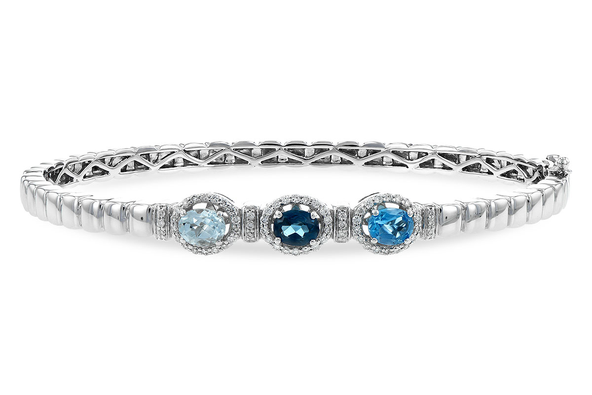 K190-27302: BRACELET 1.16 TW BLUE TOPAZ 1.40 TGW