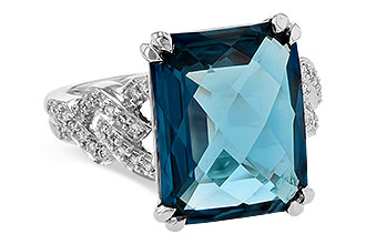 K190-27339: LDS RG 9.40 LONDON BLUE TOPAZ 9.60 TGW (15x12MM)
