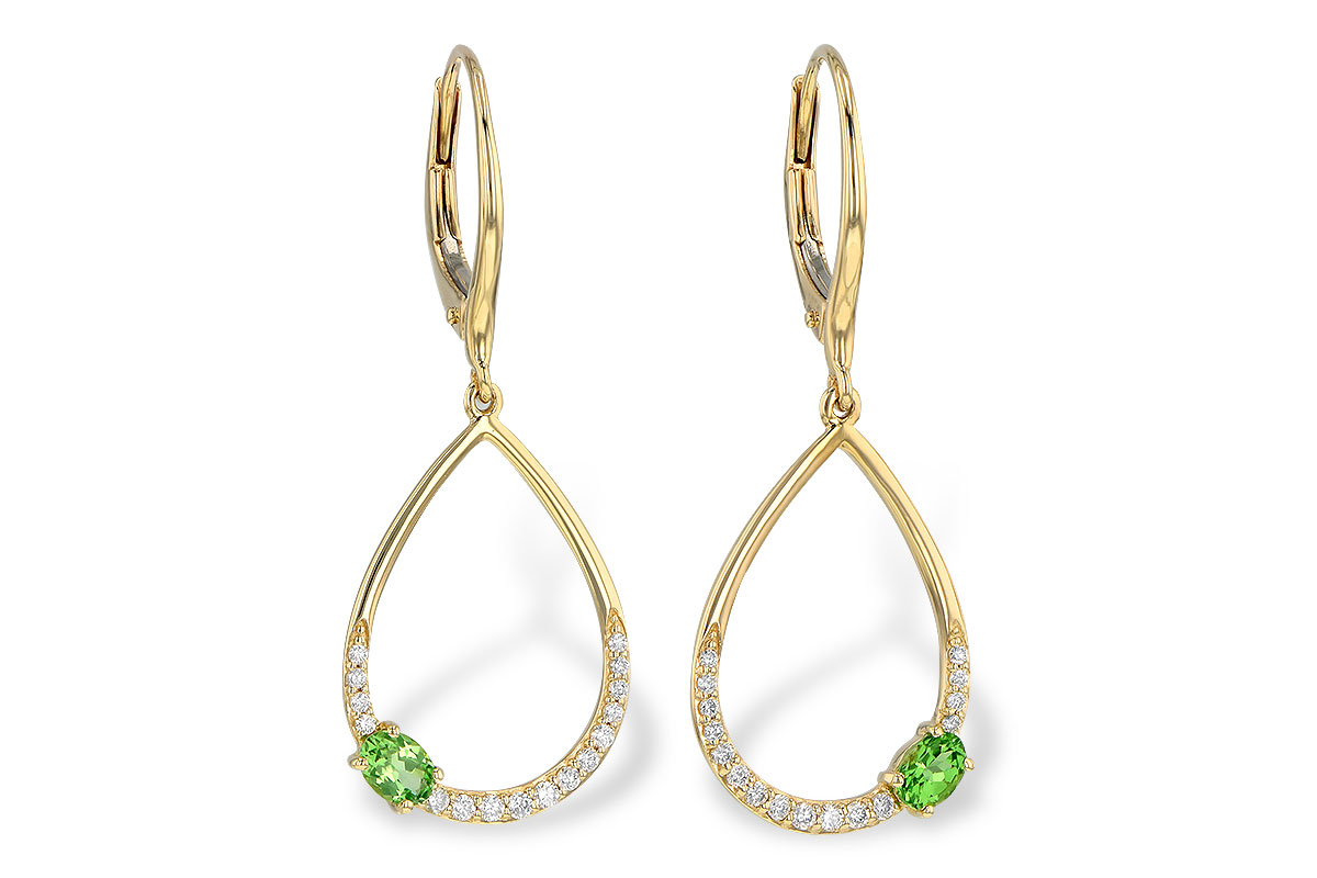 K190-34602: EARR .33 GREEN GARNET .49 TGW