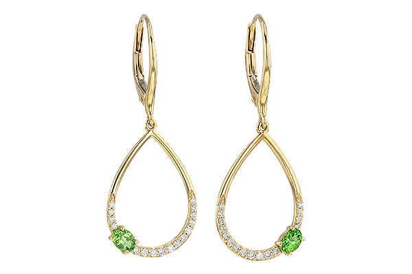 K190-34602: EARR .33 GREEN GARNET .49 TGW