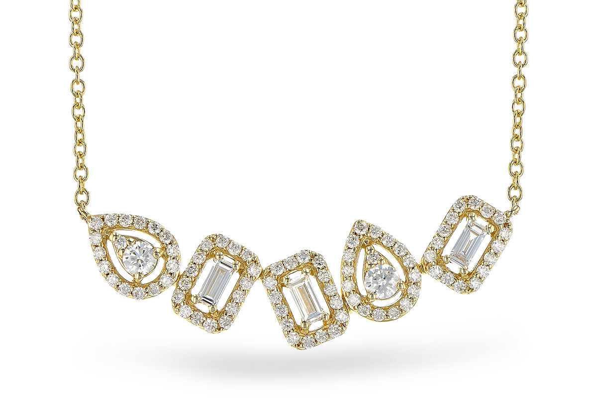K273-03657: NECK .15 TW BAGUETTES .55 TW (18")