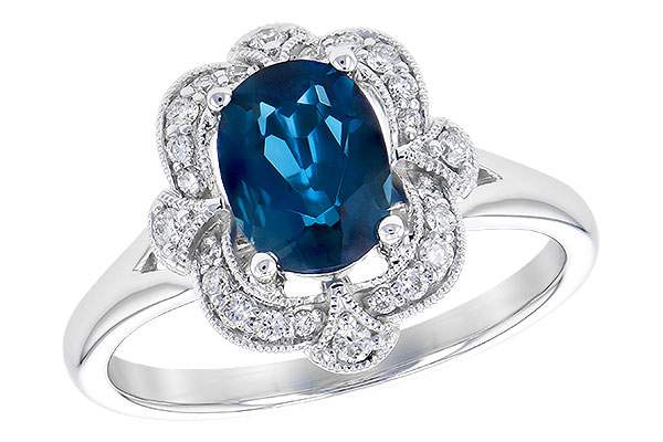 K273-06393: LDS RG 1.35 LONDON BLUE TOPAZ 1.50 TGW